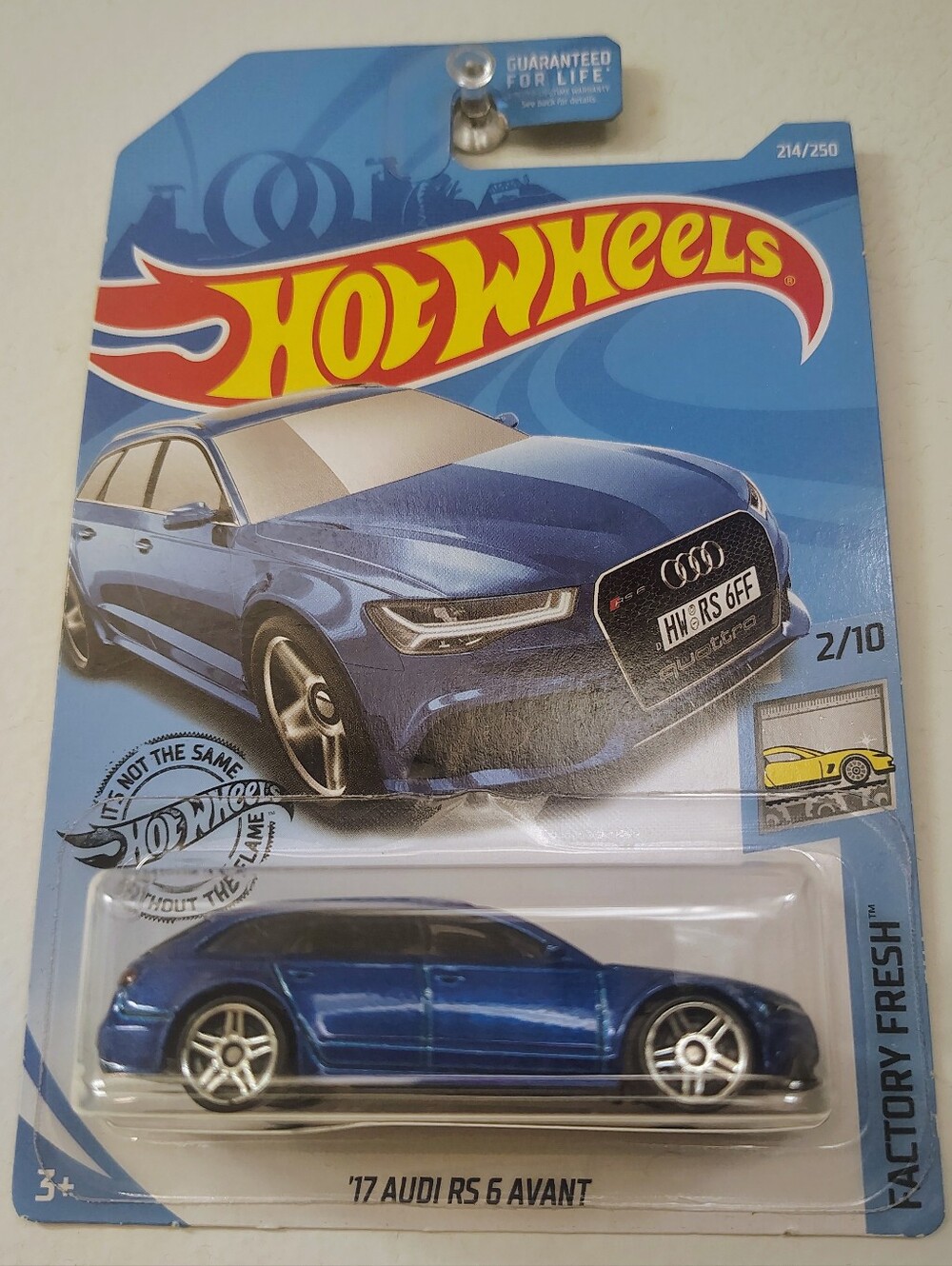 2017 Audi RS 6 Avant Hot Wheels Factory Fresh 2/10 Blue 214/250